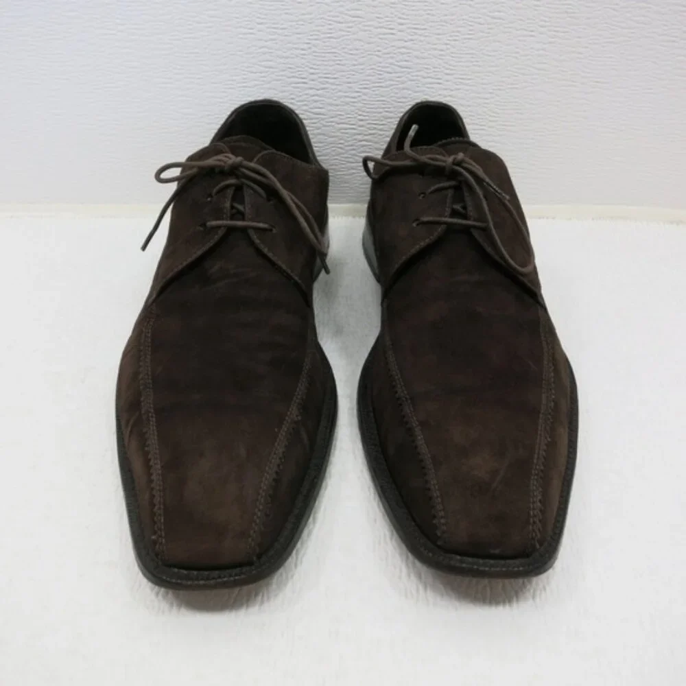 Faconnable Brown Suede Leather Dress Oxfords Fashion Footwear Shoes Sz 9 M